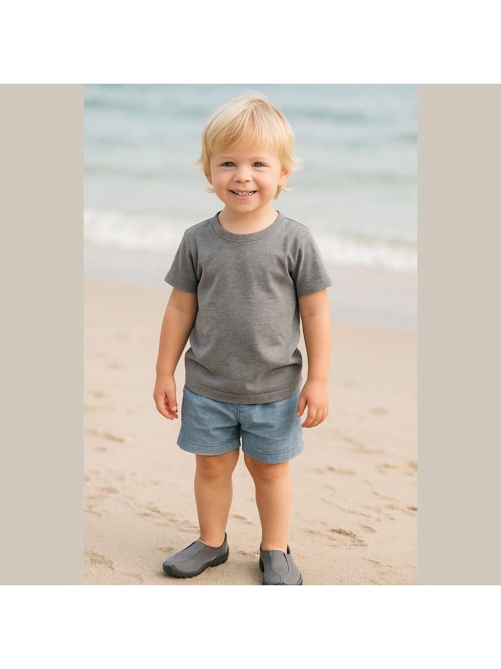Boys High Five Water Shoes Gray Large (2-3)